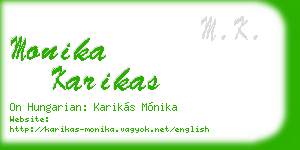 monika karikas business card