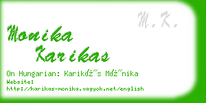 monika karikas business card